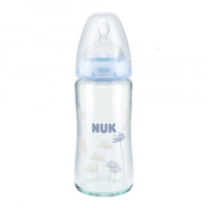 شیشه شیر ناک Nuk پیرکس 240 میلی لیتر (رنگ آبی)