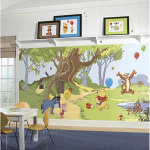کاغذ دیواری اتاق کودک روم میتس roommates طرح Pooh & Friends