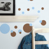 استیکر دیواری اتاق کودک روم میتس roommates طرح Just Dots Blue/Brown