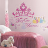 استیکر دیواری اتاق کودک روم میتس roommates طرح Disney Princess Crown